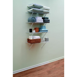 Rubbermaid 36-Inch 4-Shelf Linen Closet Kit with Ventilated Design