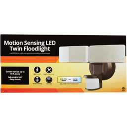 Unbranded Bronze Motion Sensing Twin Swivel Head LED Floodlight Fixture