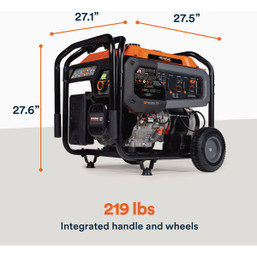 Generac GP9500E 9500W Tri Fuel Portable Generator for Home or Jobsite Use