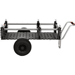 YakAttack SandRig 20 in. x 54 in. Surf Cart with 16 in. Rubber Tires – Durable Gear Hauler for Beach and Surf Adventures
