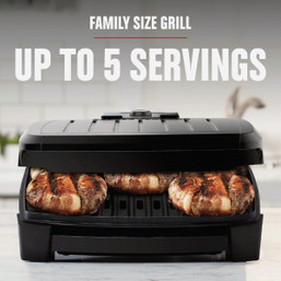 George Foreman 5-Serving Submersible Grill with Black Plates - Model 606098