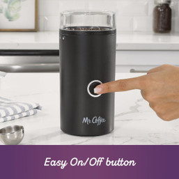 Mr. Coffee 14 Cup Simple Grind Coffee Grinder - Stainless Steel Blades with Safety Lock and Easy On/Off Switch