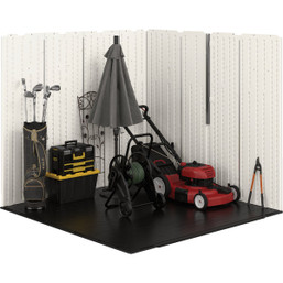 Suncast Resin 7 ft. x 7 ft. Storage Shed - Durable Outdoor Organization Solution