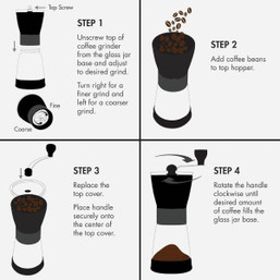 Epoca Primula Ceramic Mill Core Coffee Grinder – Manual Coffee Grinder for Freshly Ground Coffee