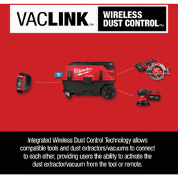 Milwaukee M18 FUEL 9-Gallon Cordless Dust Extractor with Packout Compatibility and VACLINK