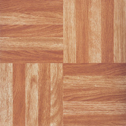 Home Impressions Wood Fingerblock 12 in. x 12 in. Vinyl Floor Tile - 45 sq. ft. Box