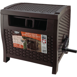 Suncast Slidetrak 175 ft. x 5/8 in. Brown Resin Hideaway Hose Reel with Concealed Hose Storage
