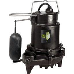 ECO-FLO 1/3 HP High Efficiency Cast Iron Submersible Sump Pump with Vertical Switch