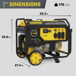 Champion 5500W/6875W Dual Fuel Portable Generator with CO Shield - Model 547428