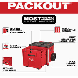 Milwaukee PACKOUT Rolling Drawer Tool Box - Durable Modular Storage System