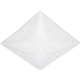 Westinghouse 12 Inch White Square Floral Design Ceiling Diffuser