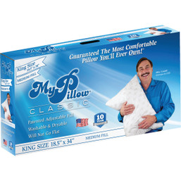 MyPillow Classic King Medium Fill Pillow by My Pillow - Adjustable Support and Comfort