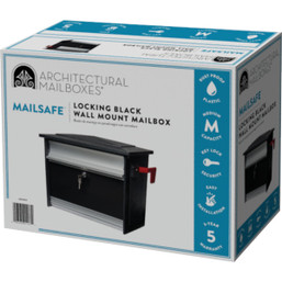 Gibraltar Mailsafe Lockable Security Wall Mount Mailbox - Medium Size with Cam Lock and Durable Construction