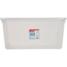 Rubbermaid 95 Qt. Cleverstore Clear Tote with Recessed Lid and Flat Latches