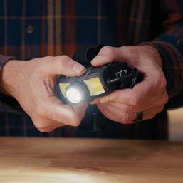Police Security Twin Power 1500 Lumen LED Headlamp for Versatile Hands-Free Illumination