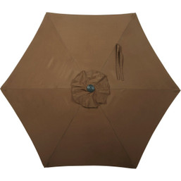 Outdoor Expressions 7.5 ft. Aluminum Tilt and Crank Patio Umbrella in Brown