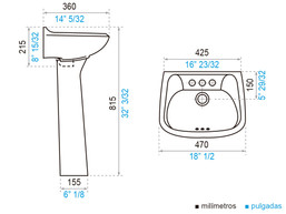 LAVATORY AND PEDESTAL FERRARA GRAY 070804