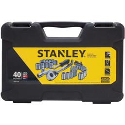 Stanley Standard/Metric 3/8 in. Drive Combination Ratchet & Socket Set (40-Piece)