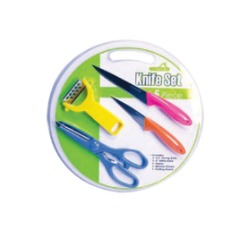 KNIFE W/CUTTING BOARD 5PC SET 126966