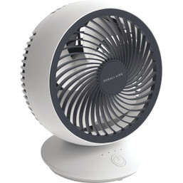 Denali Aire 6-Inch USB Rechargeable Oscillating Table Fan with 3-Speed Settings