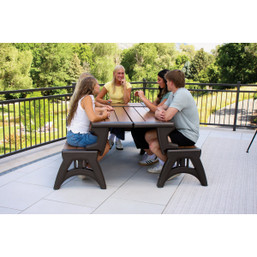 Convert A Bench 58 in. Gen 2 XL Espresso Foldable Bench – Versatile Indoor and Outdoor Seating Solution
