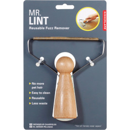 Kikkerland Mr. Lint Compact Reusable Lint Remover - Eco-Friendly Pet Hair and Fuzz Remover