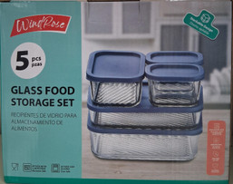 CONTAINER FOOD GLASS 5PCS 127791