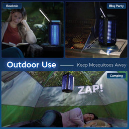 Bell+Howell Rogue Solar Lantern & Bug Zapper – Eco-Friendly Outdoor Lighting with Pest Control