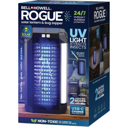 Bell+Howell Rogue Solar Lantern & Bug Zapper – Eco-Friendly Outdoor Lighting with Pest Control