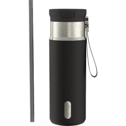 Contigo SnapSeal 20 oz. Leakproof Stainless Steel Water Bottle with Reusable Straw - Black