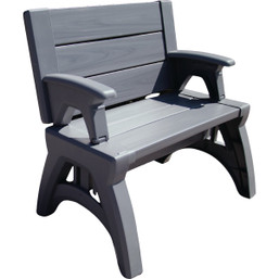 Convert A Bench Convert A Chair Platinum Gray Foldable Chair – All-Weather Indoor and Outdoor Seating