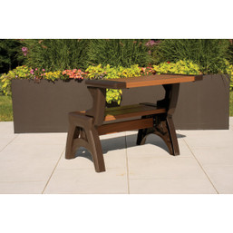 Convert A Bench Espresso Foldable Chair – Durable All-Weather Seating for Indoor and Outdoor Use