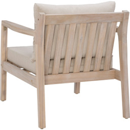 Linon Svana Natural Finish Wood Side Chair Set with Beige Cushions – 2 Pack