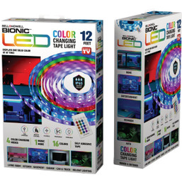 Bell+Howell Bionic 12-Foot LED Color Changing Tape Light with Remote