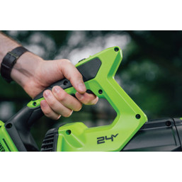 Greenworks 24V Brushless Cordless Leaf Blower Kit, 585 CFM, Up to 140 MPH, with 4.0 Ah Battery and Charger