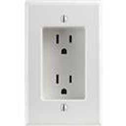 OUTLET DUPLEX REC 15A WHT 084674