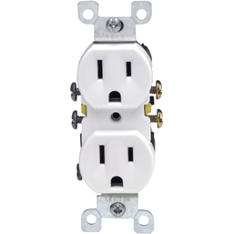 OUTLET DUPLEX FLUSH GROUND WHITE 083776