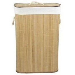 HAMPER BAMBOO FOLDING RECT NAT 126354