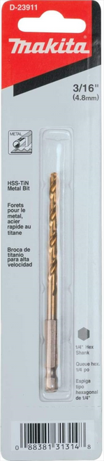 BIT DRILL MAKITA 3/16" HEX SHANK 055576