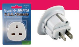 ADAPTOR TRAVEL 2-FLAT PIN 083345