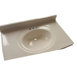 VANITY TOP WHITE SWIRL ON WHITE 070202