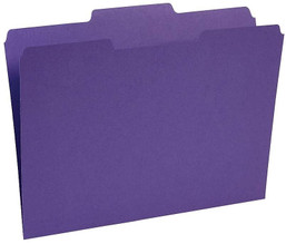 FOLDER FILE PURPLE LETTER 140495