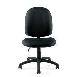 CHAIR TASK ARMLESS BLACK FABRIC 291156