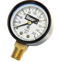 GAUGE PRESSURE/WATER 0-200 PSI 071279