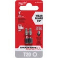BIT SCREWDRIVER 1" T20 2PK 052843