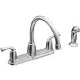 FAUCET KITCHEN 2H CHROME ARCH 075575