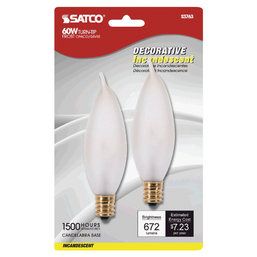 BULB CHANDELIER FROST 2PK 60W 080409