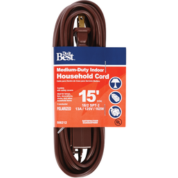 EXTENSION CORD BROWN 15' 16/2 080584