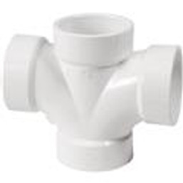 TEE CROSS PVC DWV 1-1\2" #443905 070406