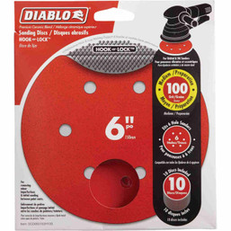 SANDING DISC W/HOOK AND LOCK 6" 090978